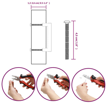 Puxadores para móveis 20 pcs 96 mm aço inoxidável prateado