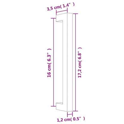 Puxadores para móveis 20 pcs 160 mm aço inoxidável preto