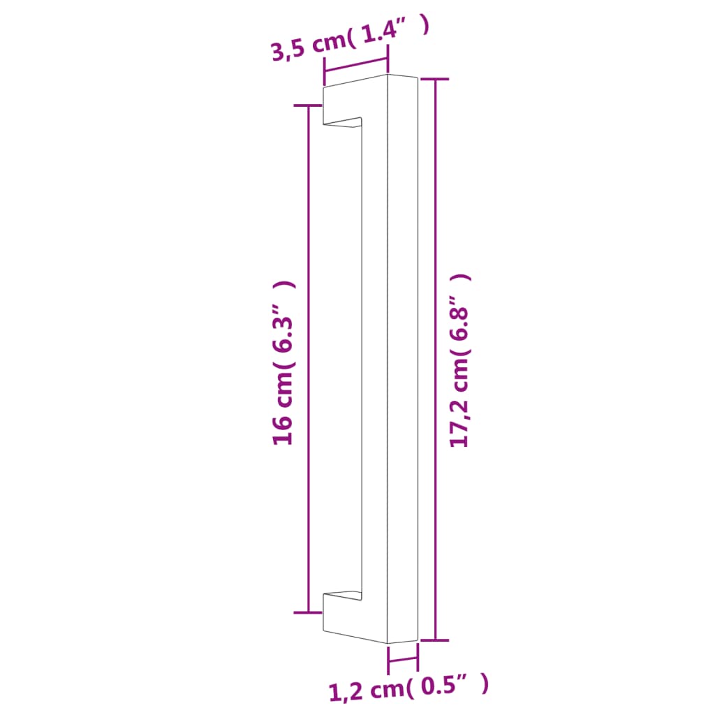 Puxadores para móveis 20 pcs 160 mm aço inoxidável bronze