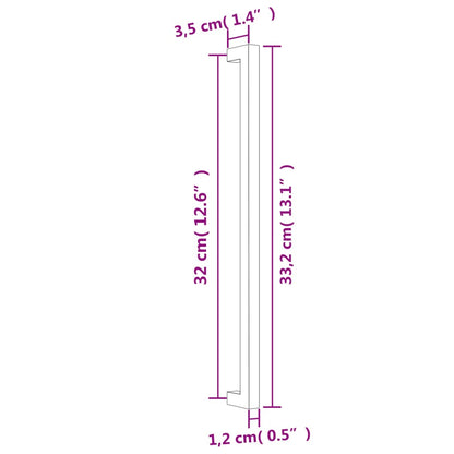 Puxadores para móveis 20 pcs 320 mm aço inoxidável bronze