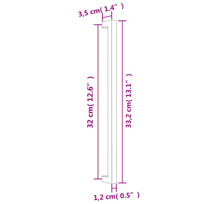 Puxadores para móveis 10 pcs 320 mm aço inoxidável dourado