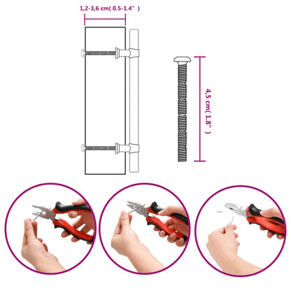 Puxadores para móveis 20 pcs 128 mm aço inoxidável prateado