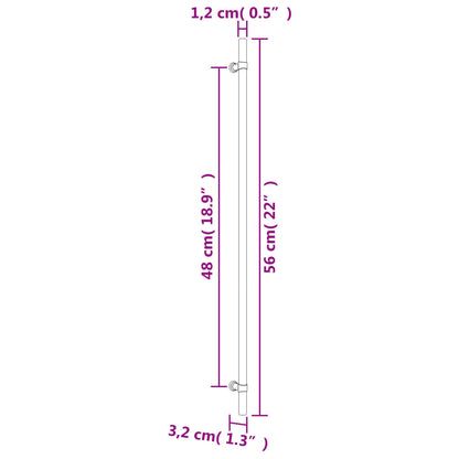 Puxadores para móveis 20 pcs 480 mm aço inoxidável bronze