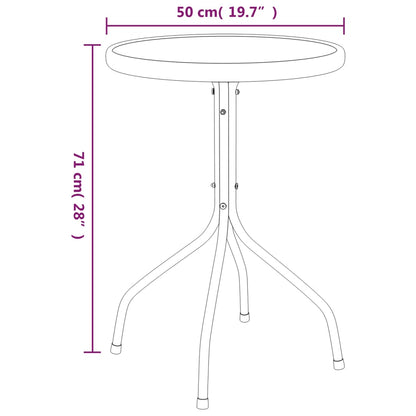 3 pcs conjunto de jantar para jardim aço preto