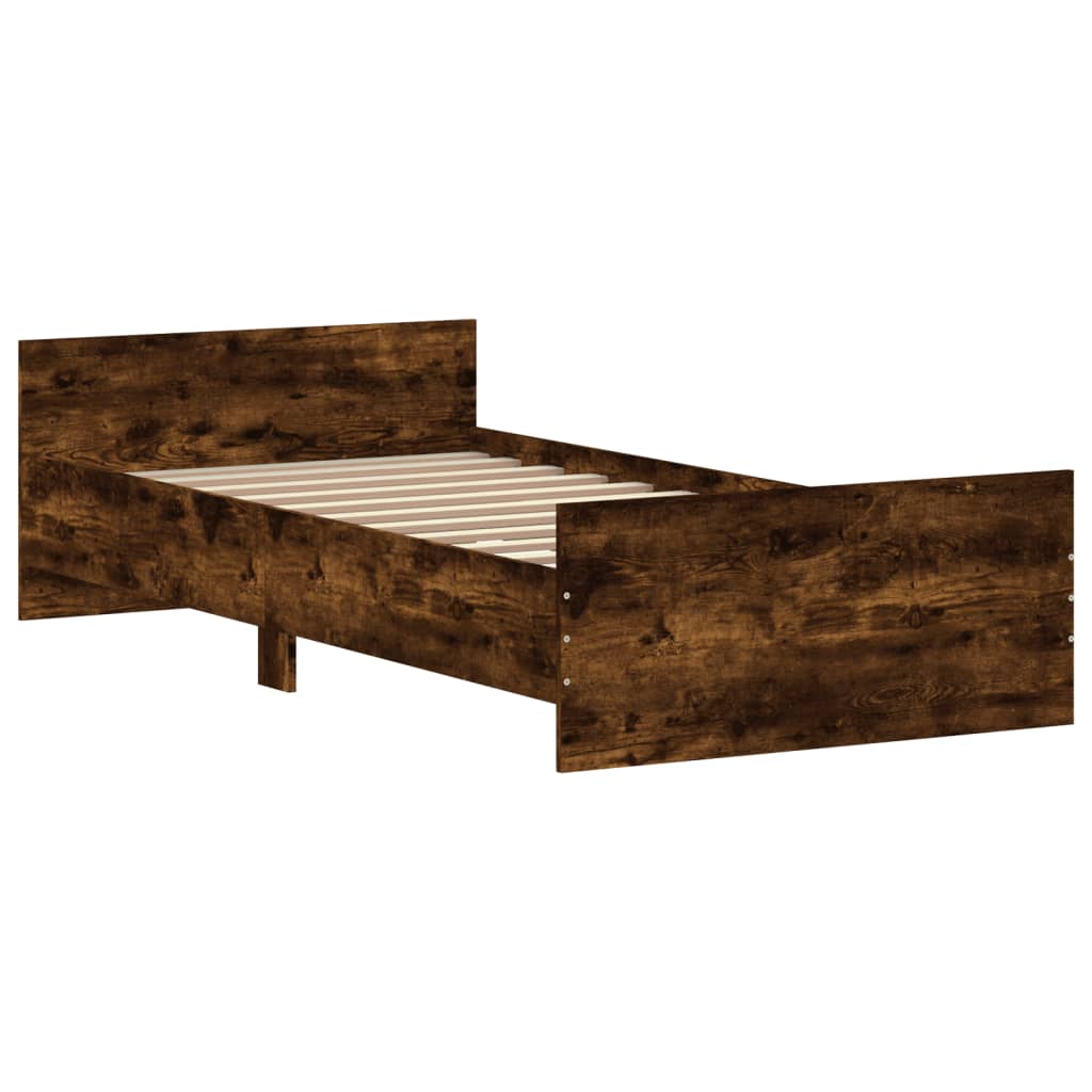 Estrutura de Cama Moona - 90x200 cm - Madeira Rustica - Design Moderno