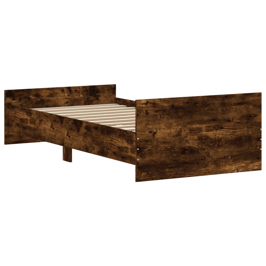 Estrutura de Cama Moona - 90x200 cm - Madeira Rustica - Design Moderno