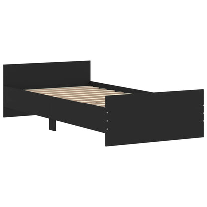 Estrutura de Cama Moona - 90x190 cm - Preto - Design Moderno