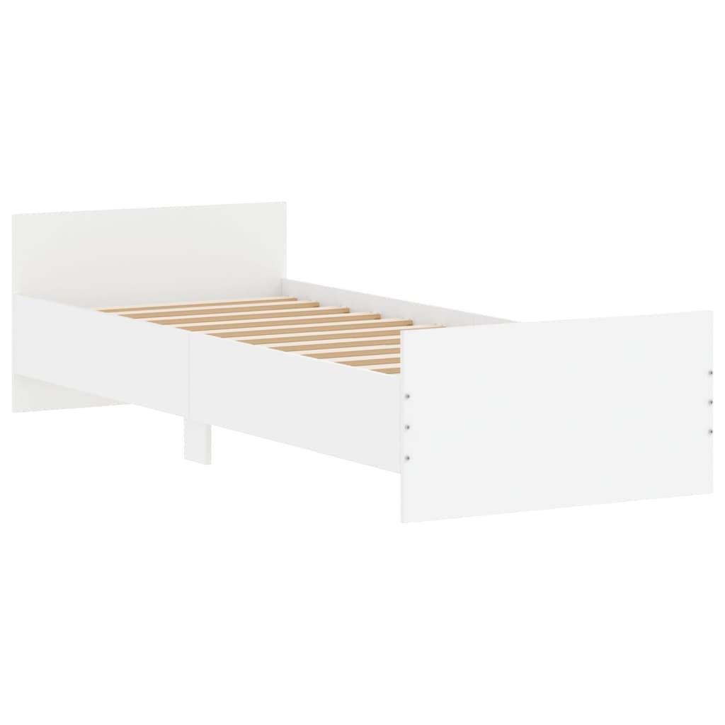 Estrutura de Cama Moon - 75x190 cm - Branco - Design Moderno