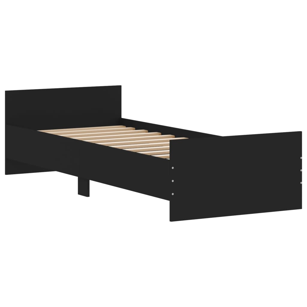 Estrutura de Cama Moona - 75x190 cm - Preto - Design Moderno