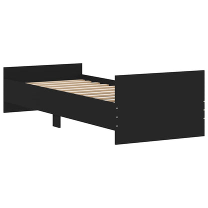 Estrutura de Cama Moona - 75x190 cm - Preto - Design Moderno