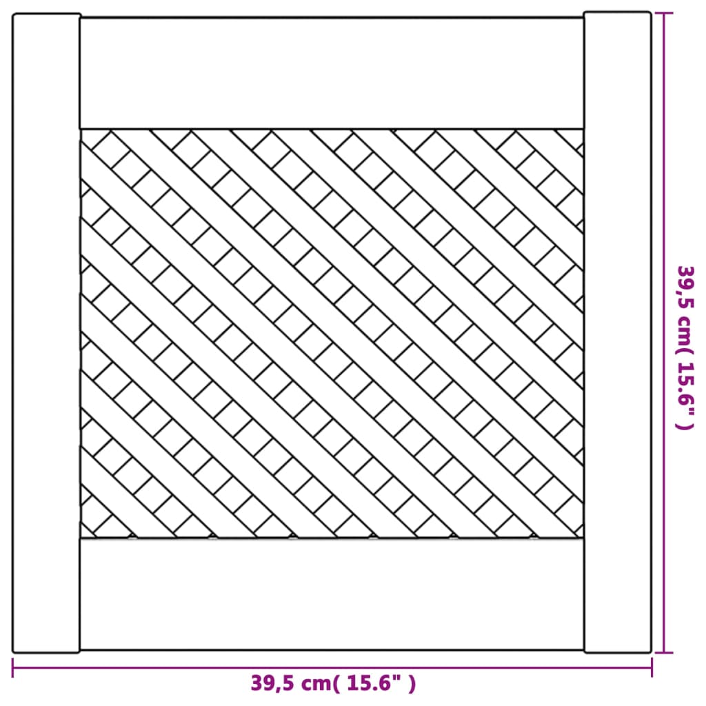 Portas de armário design treliça 2 pcs 39,5x39,5cm pinho maciço