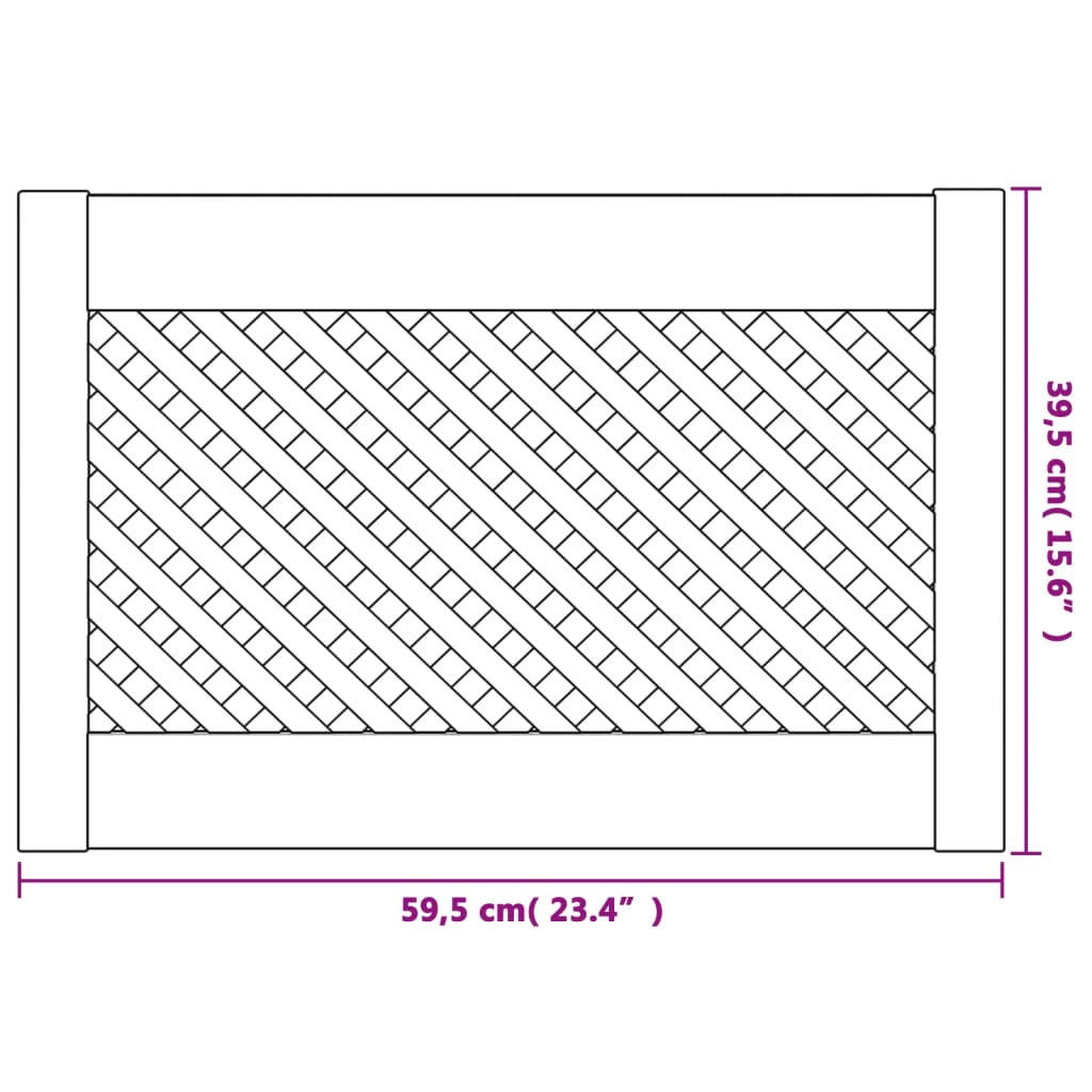 Portas de armário design treliça 2 pcs 59,5x39,5cm pinho maciço