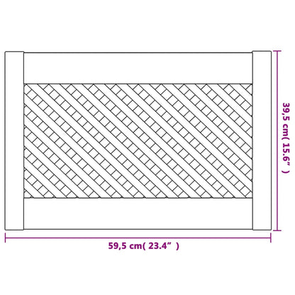 Portas de armário design treliça 2 pcs 59,5x39,5cm pinho maciço