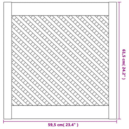 Portas de armário design treliça 2 pcs 59,5x61,5cm pinho maciço