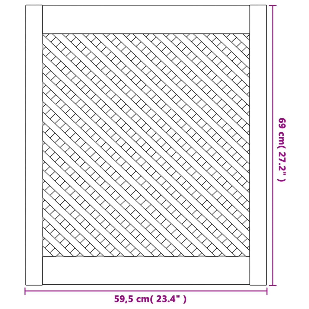 Portas de armário design treliça 2 pcs 59,5x69 cm pinho maciço