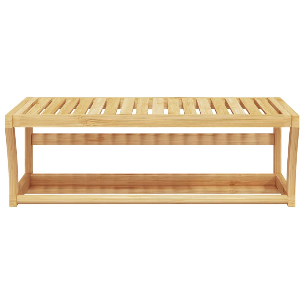 Toalheiro de parede com prateleira 60x25x20 cm bambu