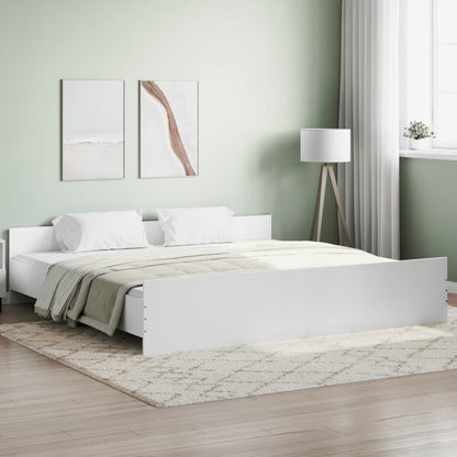 Estrutura de Cama Moona - 200x200 cm - Branco - Design Moderno