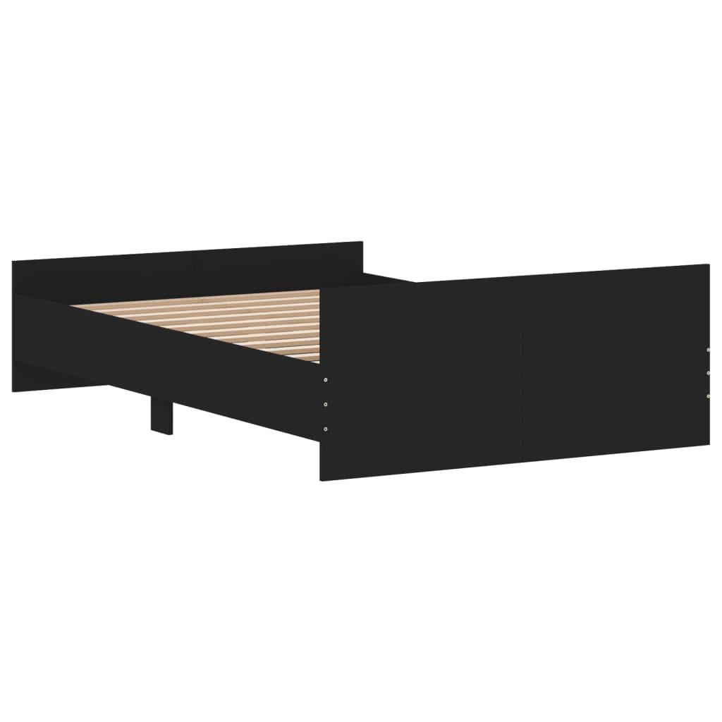 Estrutura de Cama Moona - 120x200 cm - Preto - Design Moderno