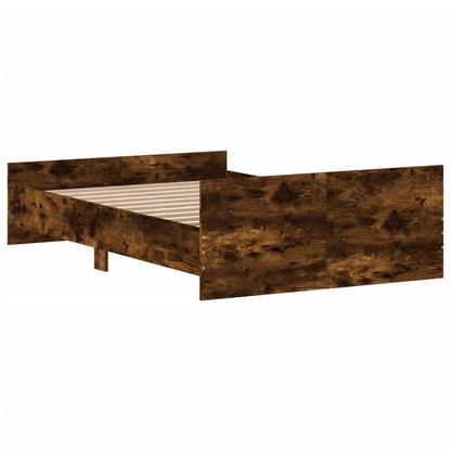 Estrutura de Cama Moona - 120x200 cm - Madeira Rustica - Design Moderno