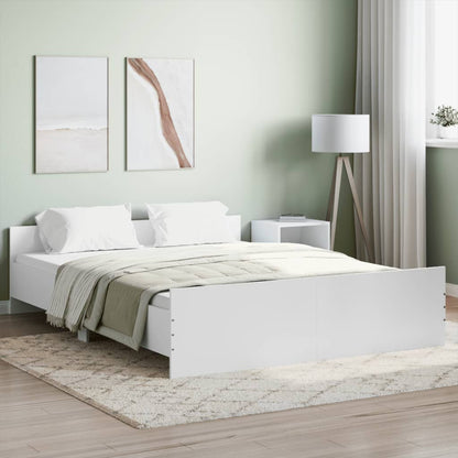 Estrutura de Cama Moona - 150x200 cm - Branco - Design Moderno