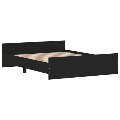 Estrutura de Cama Moona - 150x200 cm - Preto - Design Moderno