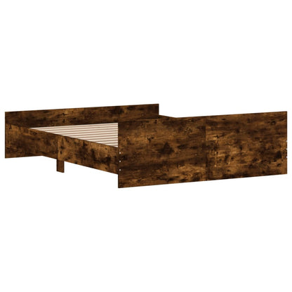 Estrutura de Cama Moona - 150x200 cm - Madeira Rustica - Design Moderno