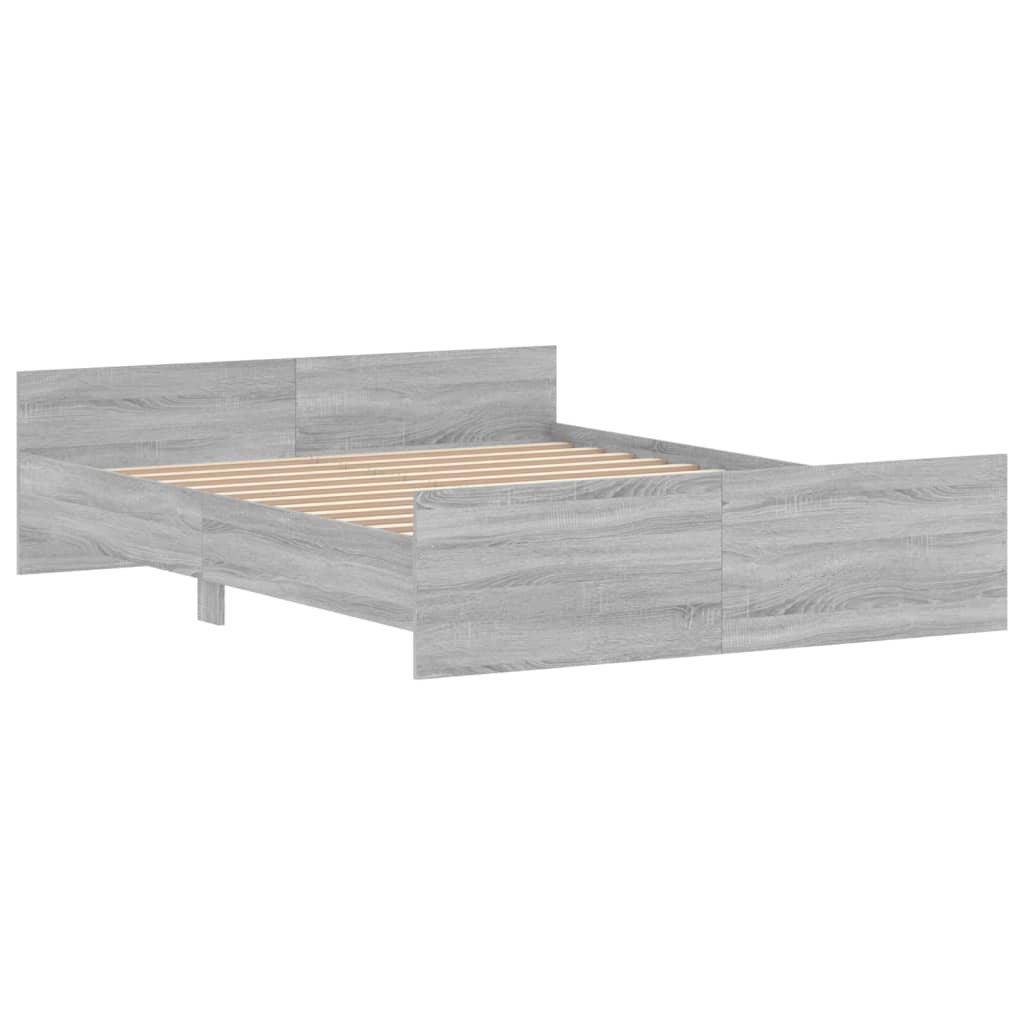 Estrutura de Cama Moona - 160x200 cm - Cinzento - Design Moderno