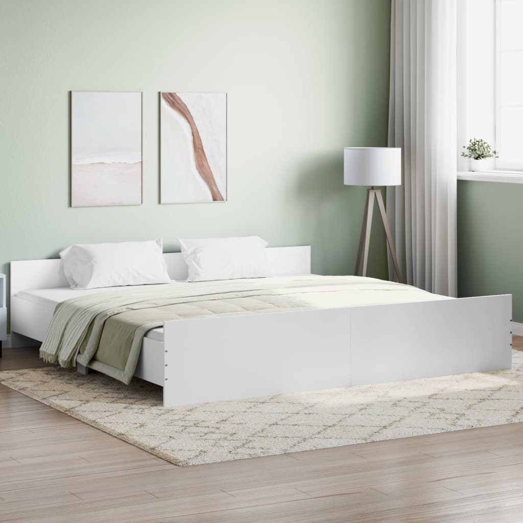 Estrutura de Cama Moona - 180x200 cm - Branco - Design Moderno