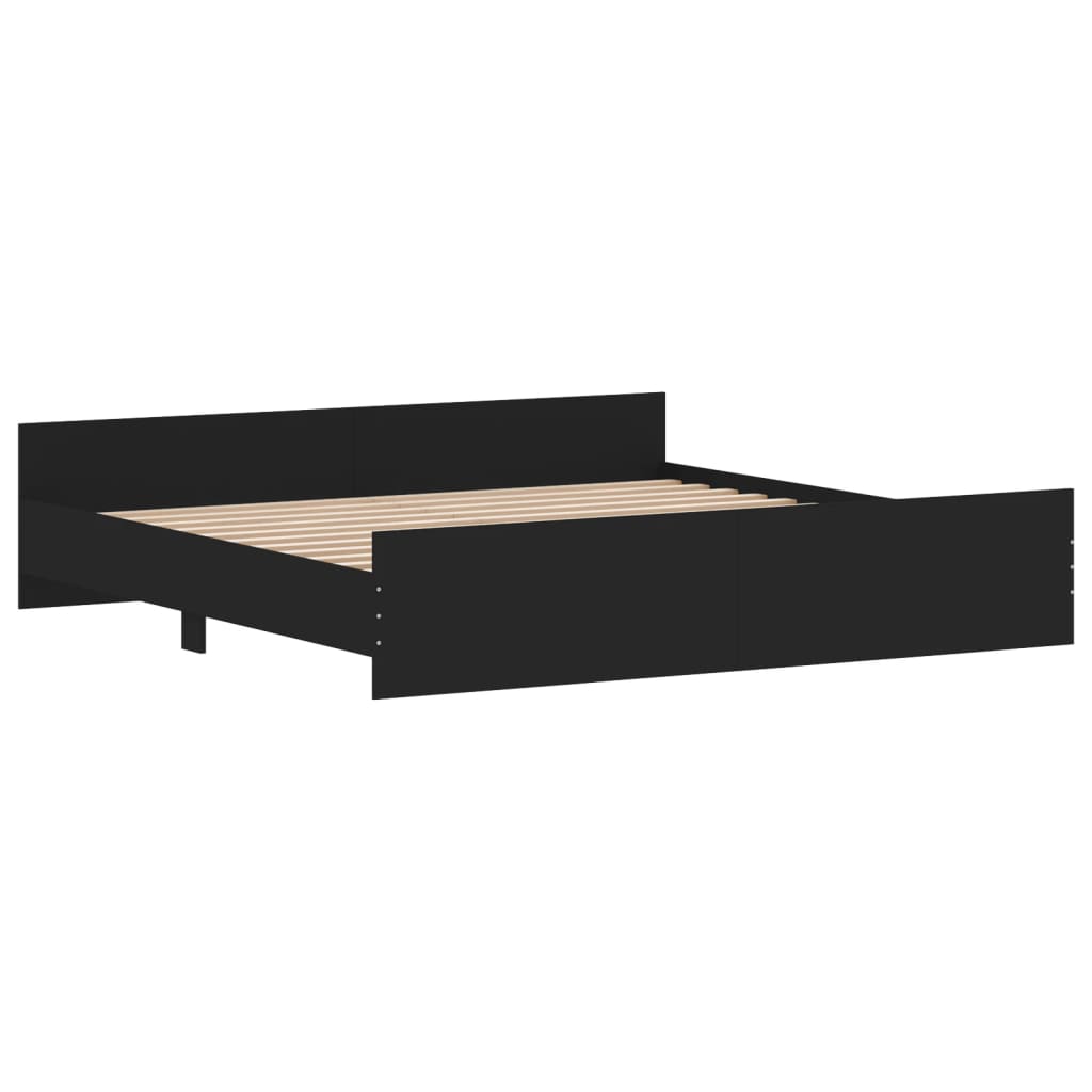 Estrutura de Cama Moona - 180x200 cm - Preto - Design Moderno