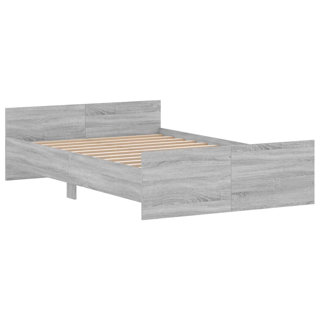 Estrutura de Cama Moona - 120x190 cm - Cinzento - Design Moderno