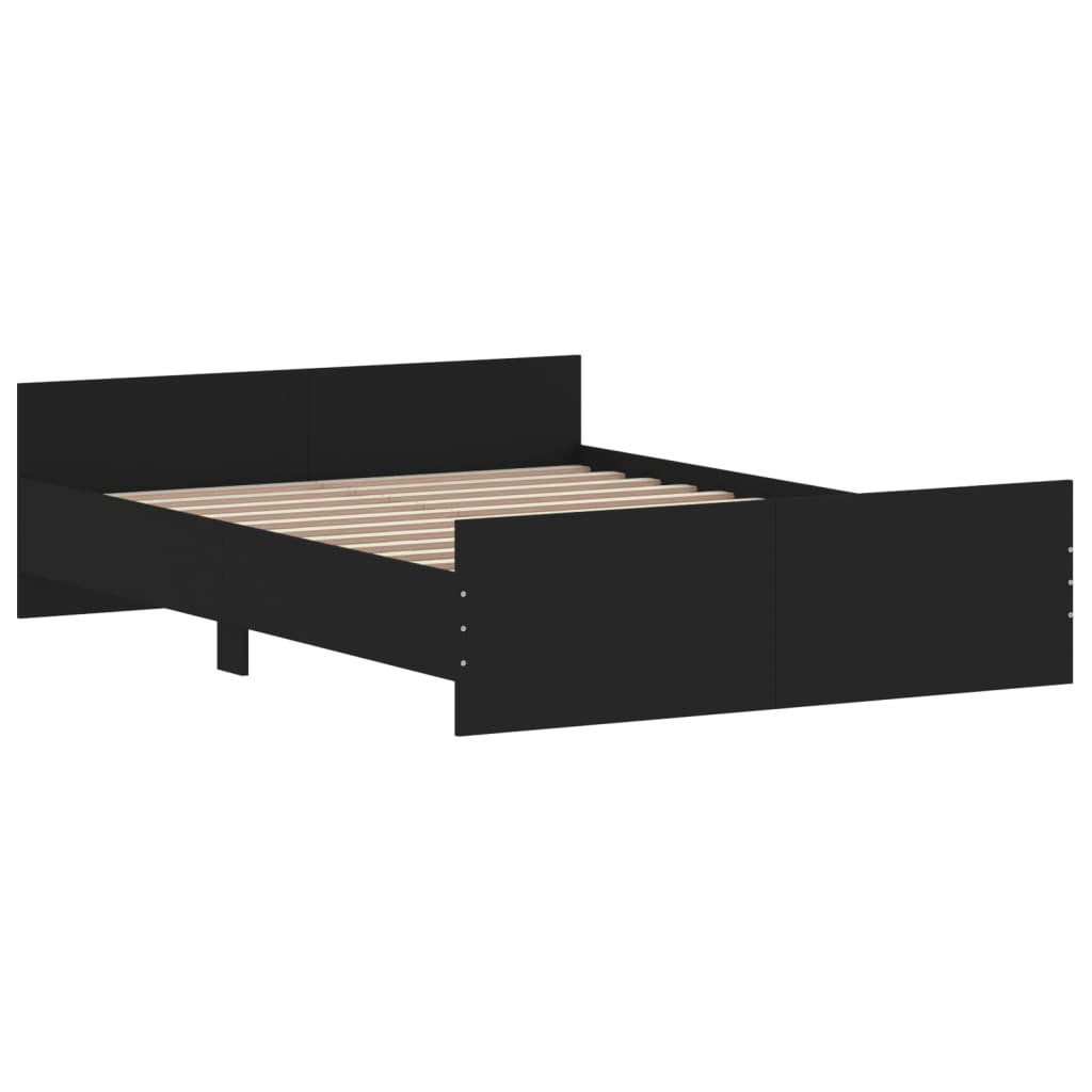 Estrutura de Cama Moona - 140x190 cm - Preto - Design Moderno