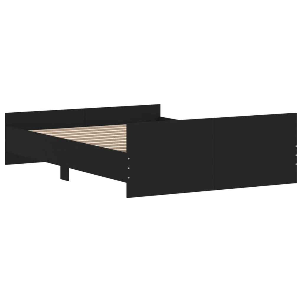 Estrutura de Cama Moona - 140x190 cm - Preto - Design Moderno