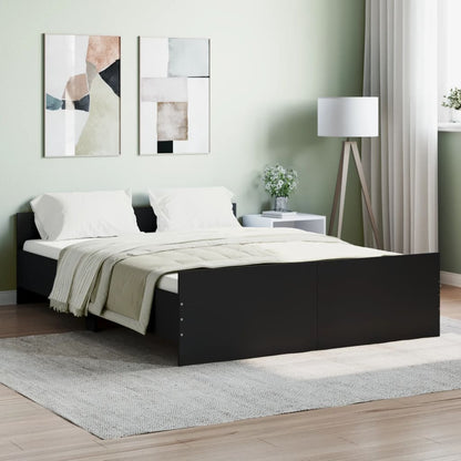 Estrutura de Cama Moona - 140x190 cm - Preto - Design Moderno