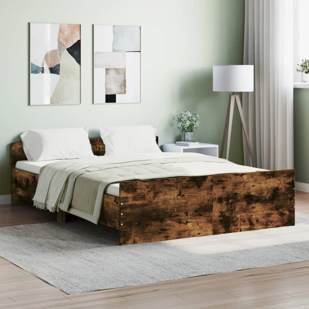 Estrutura de Cama Moona - 135x190 cm - Madeira Rustica - Design Moderno