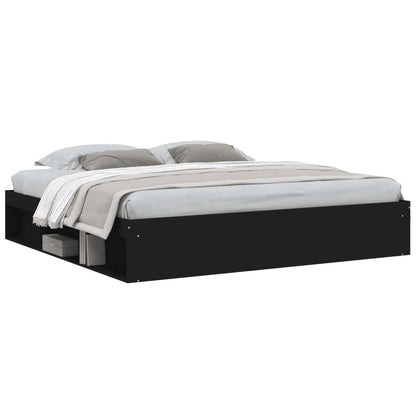 Estrutura de cama 200x200 cm preto