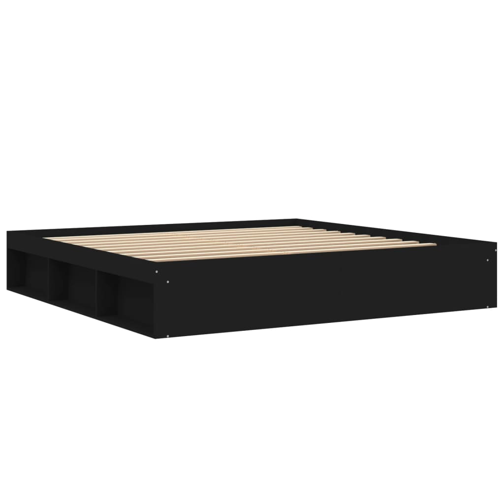 Estrutura de cama 200x200 cm preto