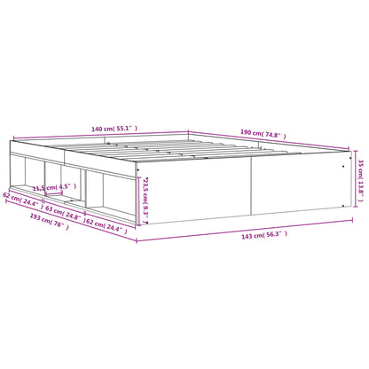 Estrutura de cama 140x190 cm branco