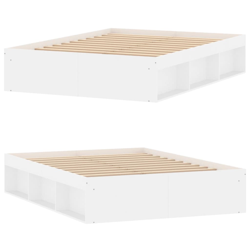 Estrutura de cama de casal 135x190 cm branco