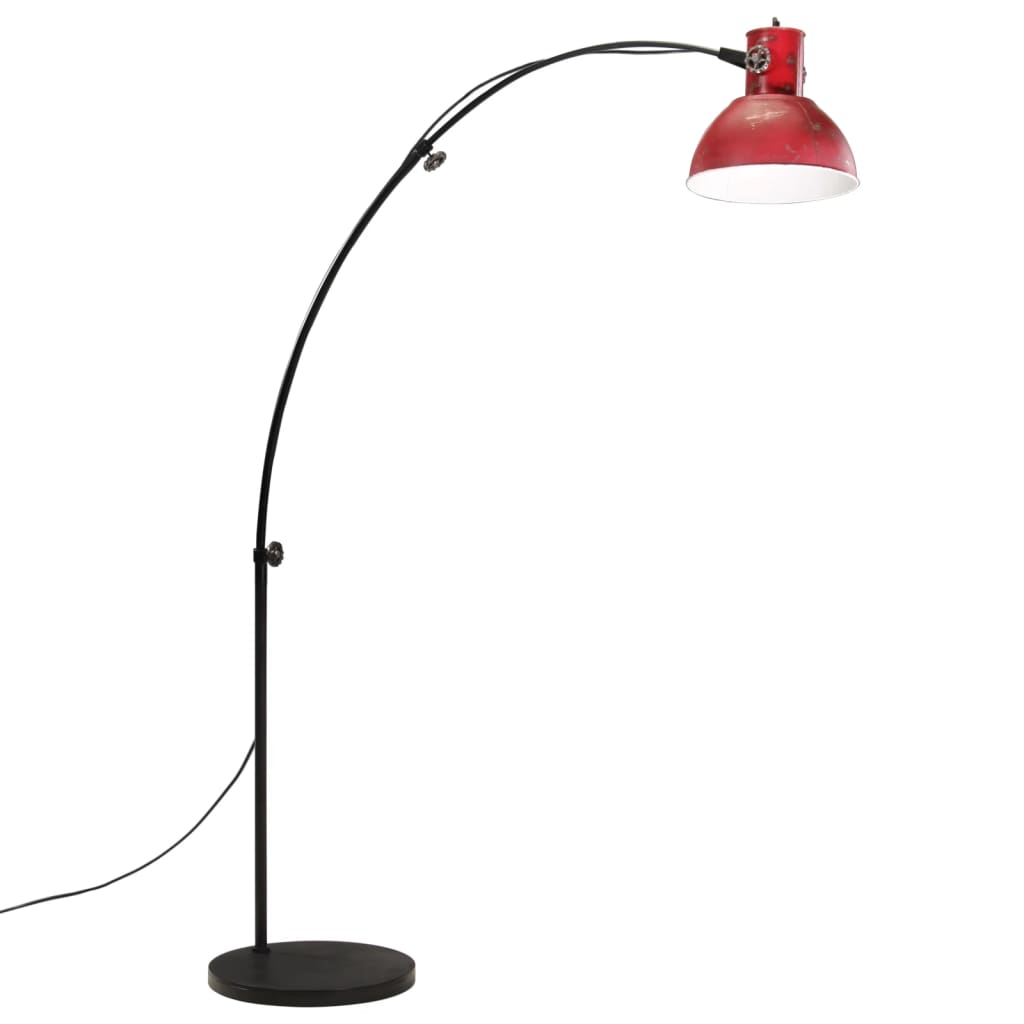 Candeeiro de pé 25 W 150 cm E27 vermelho desgastado