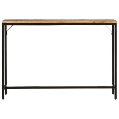 Mesa consola 110x30x75 cm madeira mangueira áspera maciça/ferro