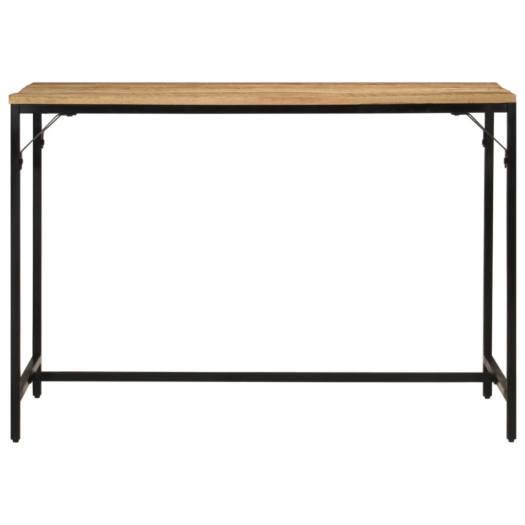 Mesa jantar 110x55x75 cm madeira mangueira maciça áspera/ferro