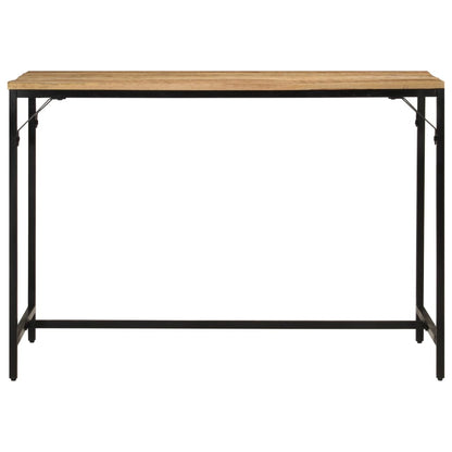 Mesa jantar 110x55x75 cm madeira mangueira maciça áspera/ferro