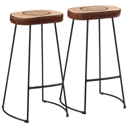 Bancos de bar 2 pcs 44x37,5x78 cm castanho-escuro