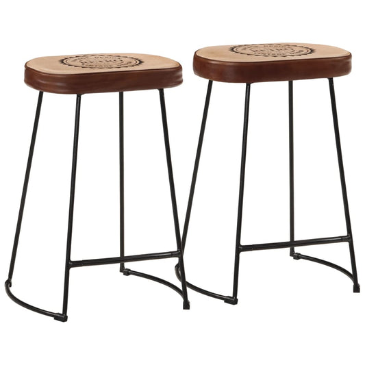 Bancos de bar 2 pcs 41x29x62 cm castanho-escuro