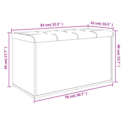 Banco de arrumação 82x42x45 cm derivados de madeira branco