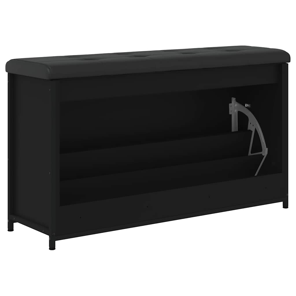 Banco sapateira com gaveta articulada 102x32x56 cm preto