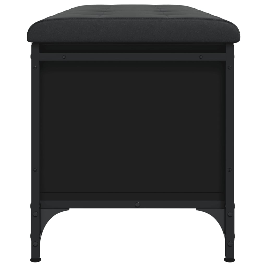 Banco de arrumação 102x42x45 cm derivados de madeira preto