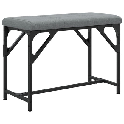 Banco de jantar 62x32x45 cm aço e tecido cinzento-claro