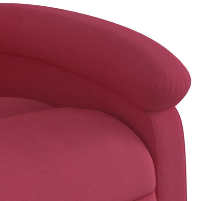 Poltrona elevatória de massagens veludo vermelho tinto