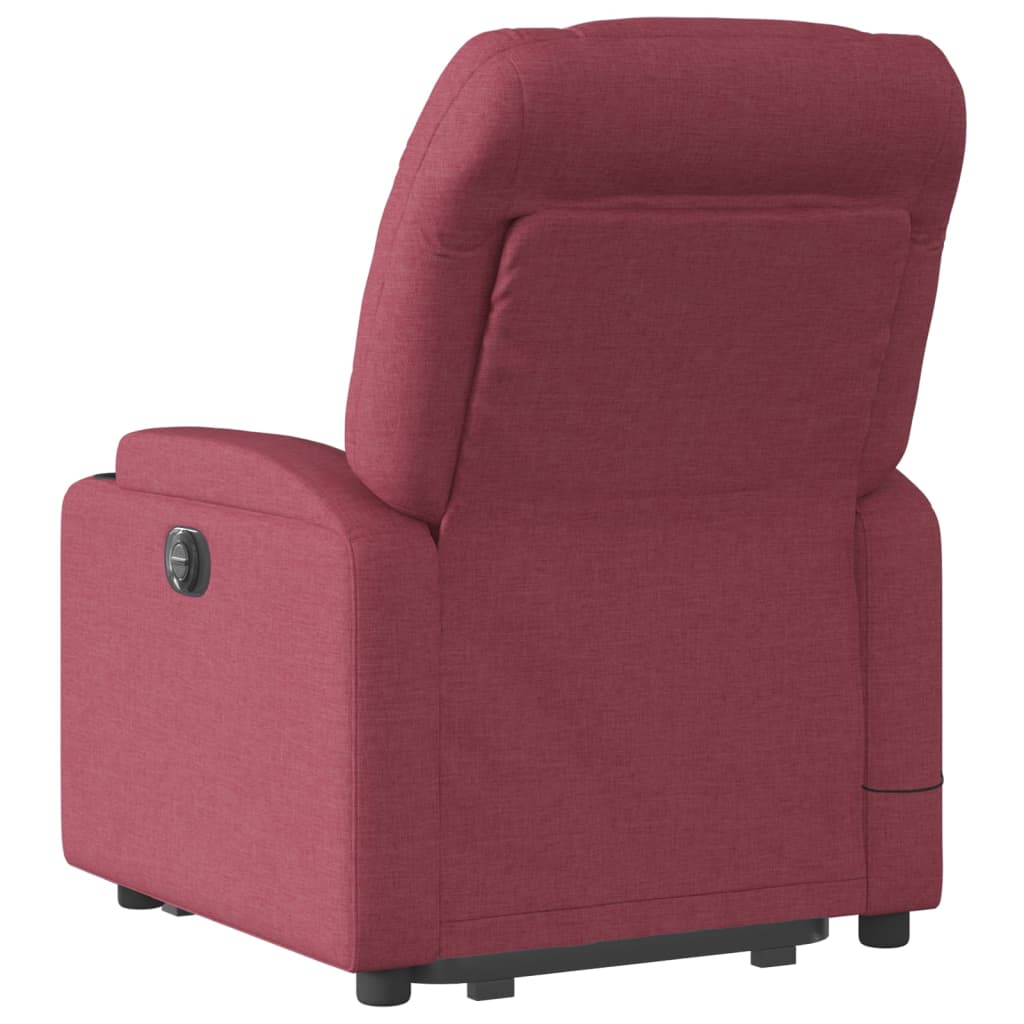 Poltrona de massagens reclin. elevatória tecido vermelho tinto